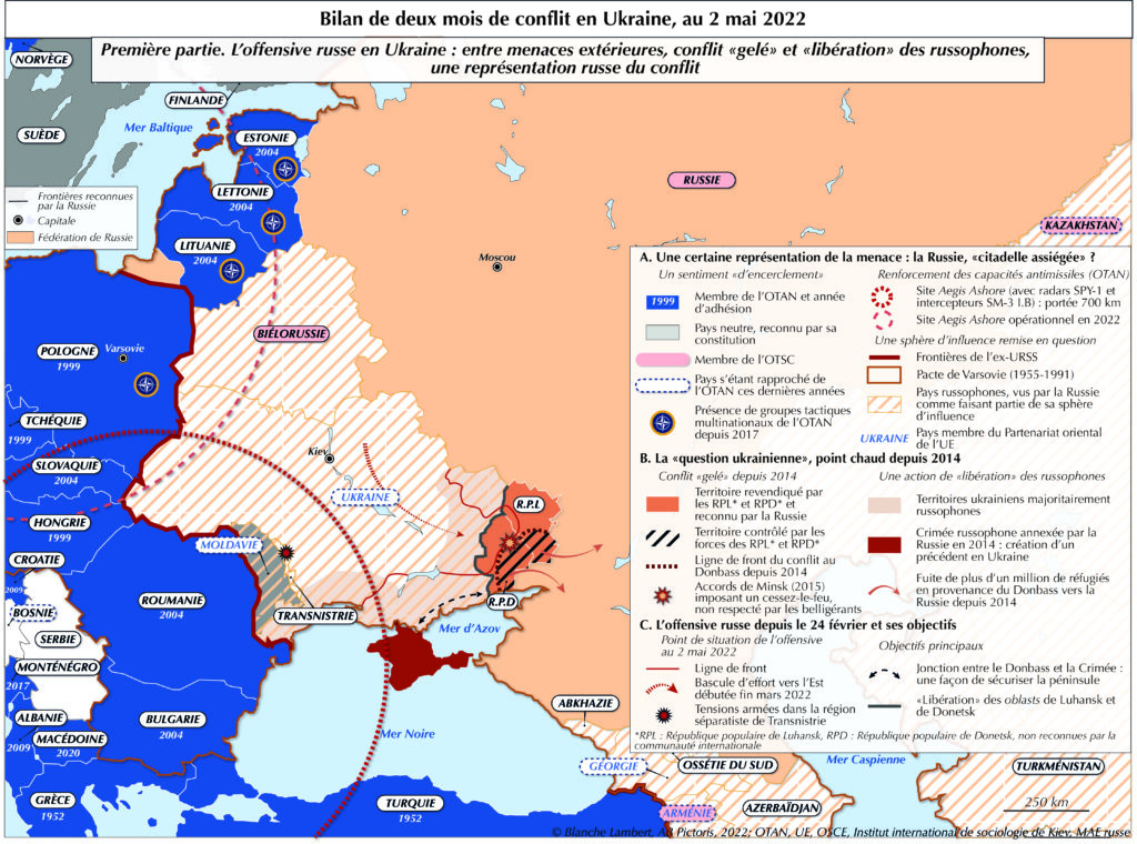 Bilan de deux mois de conflit en Ukraine – Cartes